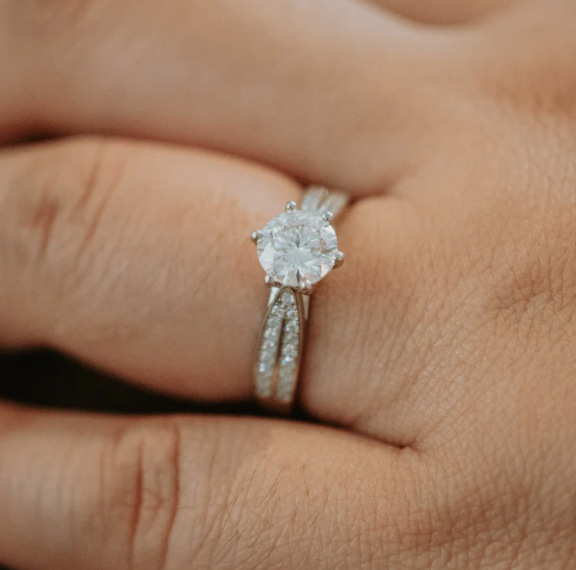 Maisie 1CT Moissanite Ring on Sterling Silver